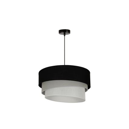 Duolla - Suspension filaire TRIO 1xE27/15W/230V d. 45 cm noir/gris/blanc