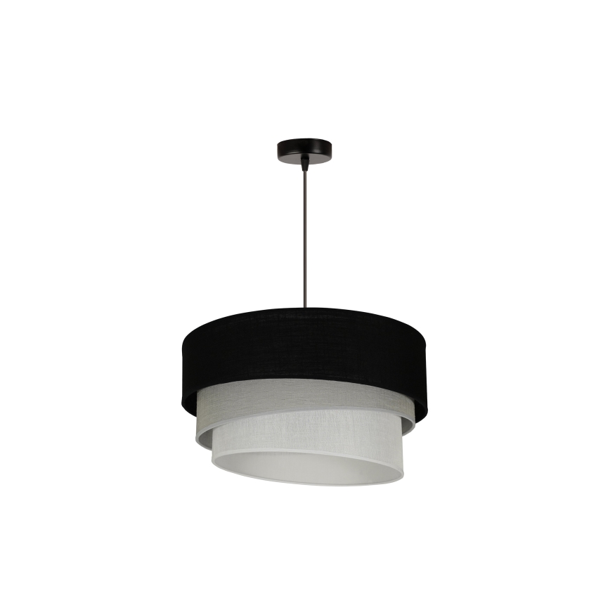 Duolla - Suspension filaire TRIO 1xE27/15W/230V d. 45 cm noir/gris/blanc
