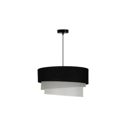 Duolla - Suspension filaire TRIO 1xE27/15W/230V d. 45 cm noir/gris/blanc