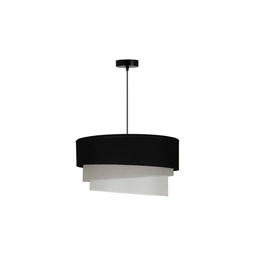 Duolla - Suspension filaire TRIO 1xE27/15W/230V d. 45 cm noir/gris/blanc