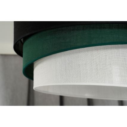 Duolla - Suspension filaire TRIO 1xE27/15W/230V d. 45 cm noir/vert/blanc