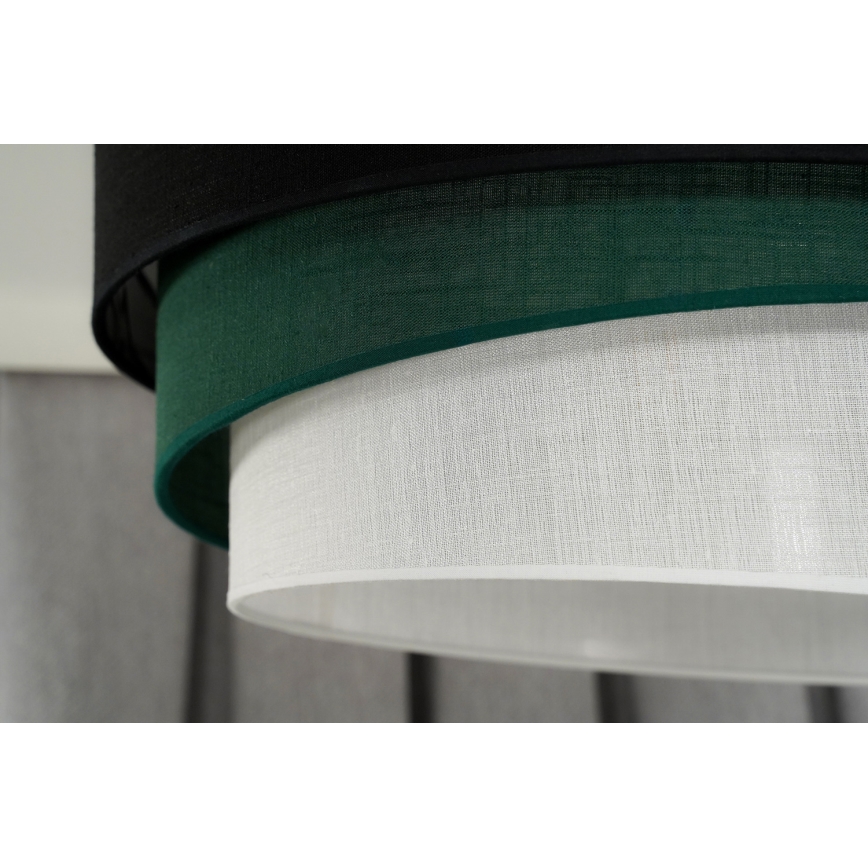 Duolla - Suspension filaire TRIO 1xE27/15W/230V d. 45 cm noir/vert/blanc