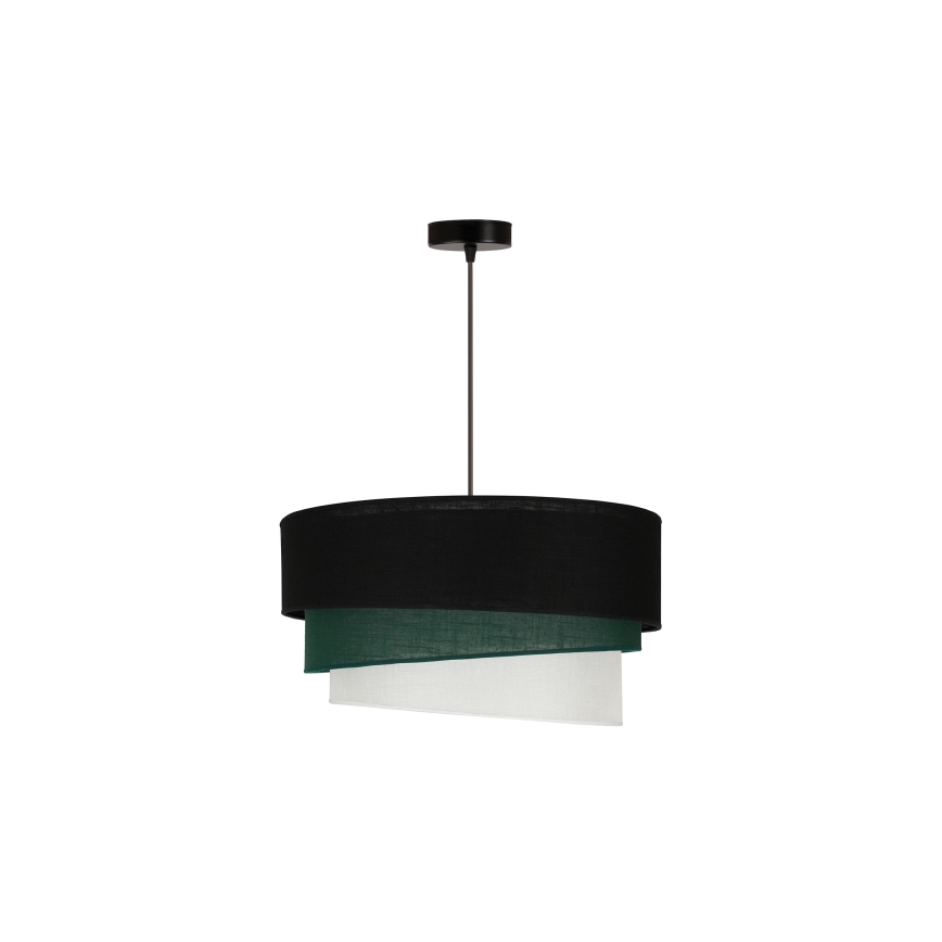Duolla - Suspension filaire TRIO 1xE27/15W/230V d. 45 cm noir/vert/blanc