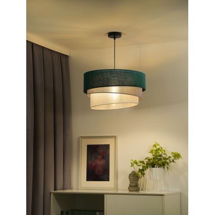 Duolla - Suspension filaire TRIO 1xE27/15W/230V d. 45 cm vert/gris/blanc