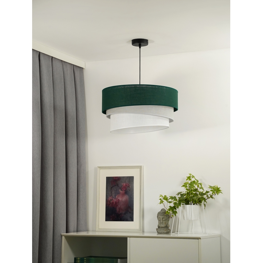 Duolla - Suspension filaire TRIO 1xE27/15W/230V d. 45 cm vert/gris/blanc