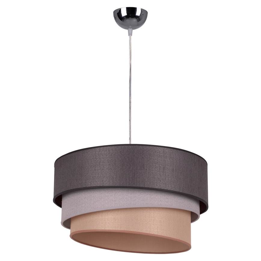 Duolla - Suspension filaire TRIO 1xE27/40W/230V d. 45 cm anthracite/gris/marron