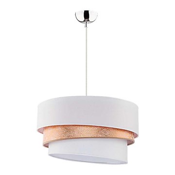 Duolla - Suspension filaire TRIO 1xE27/40W/230V d. 45 cm doré/blanc