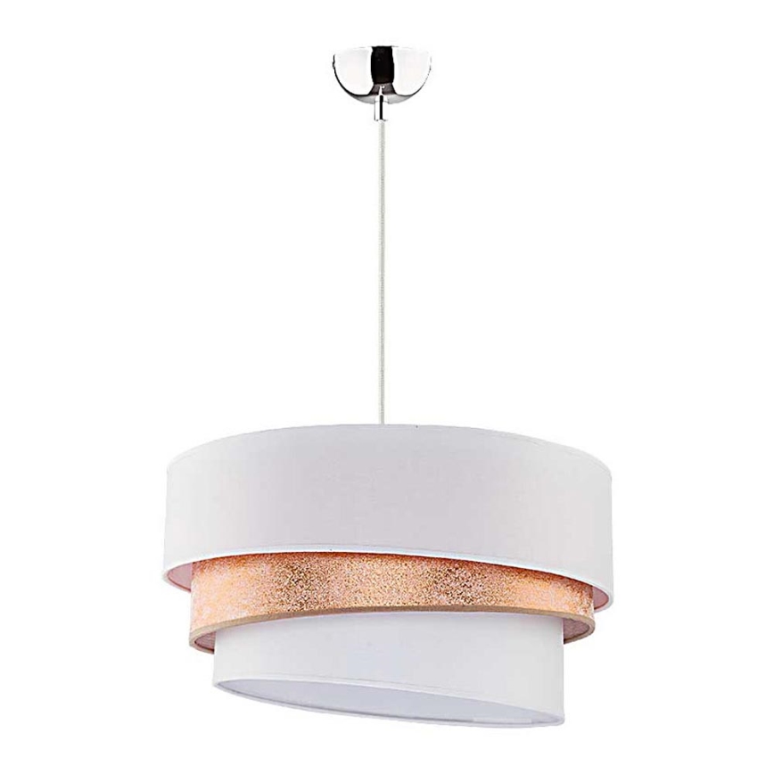 Duolla - Suspension filaire TRIO 1xE27/40W/230V d. 45 cm doré/blanc