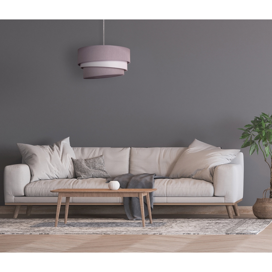 Duolla - Suspension filaire TRIO 1xE27/40W/230V d. 45 cm gris/blanc