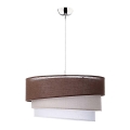 Duolla - Suspension filaire TRIO 1xE27/40W/230V d. 45 cm marron/beige/blanc