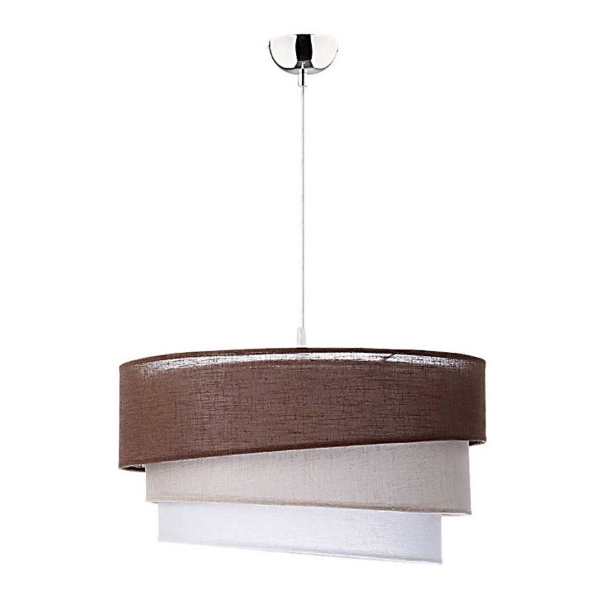 Duolla - Suspension filaire TRIO 1xE27/40W/230V d. 45 cm marron/beige/blanc