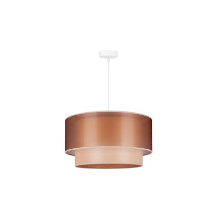Duolla - Suspension filaire WOOD BOHO 1xE27/15W/230V d. 45 cm cuivre/beige