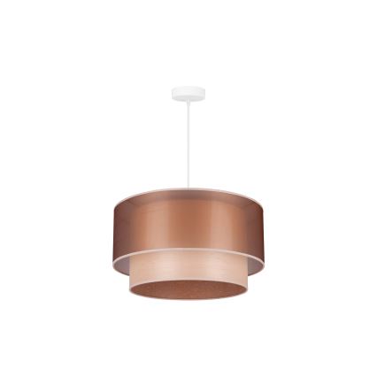 Duolla - Suspension filaire WOOD BOHO 1xE27/15W/230V d. 45 cm cuivre/beige