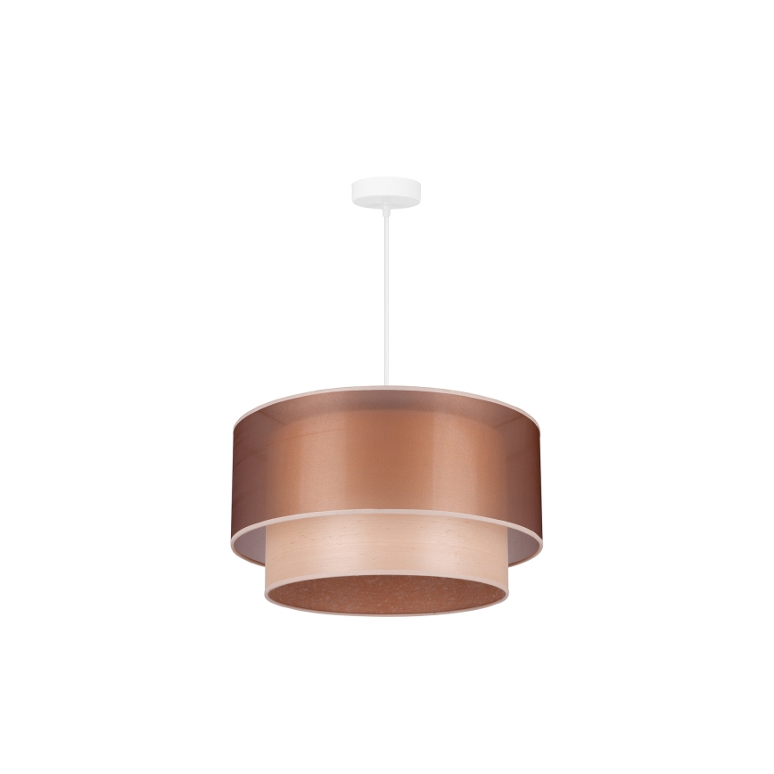 Duolla - Suspension filaire WOOD BOHO 1xE27/15W/230V d. 45 cm cuivre/beige