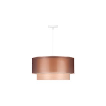 Duolla - Suspension filaire WOOD BOHO 1xE27/15W/230V d. 45 cm cuivre/beige