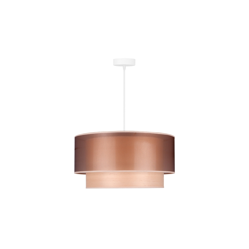 Duolla - Suspension filaire WOOD BOHO 1xE27/15W/230V d. 45 cm cuivre/beige
