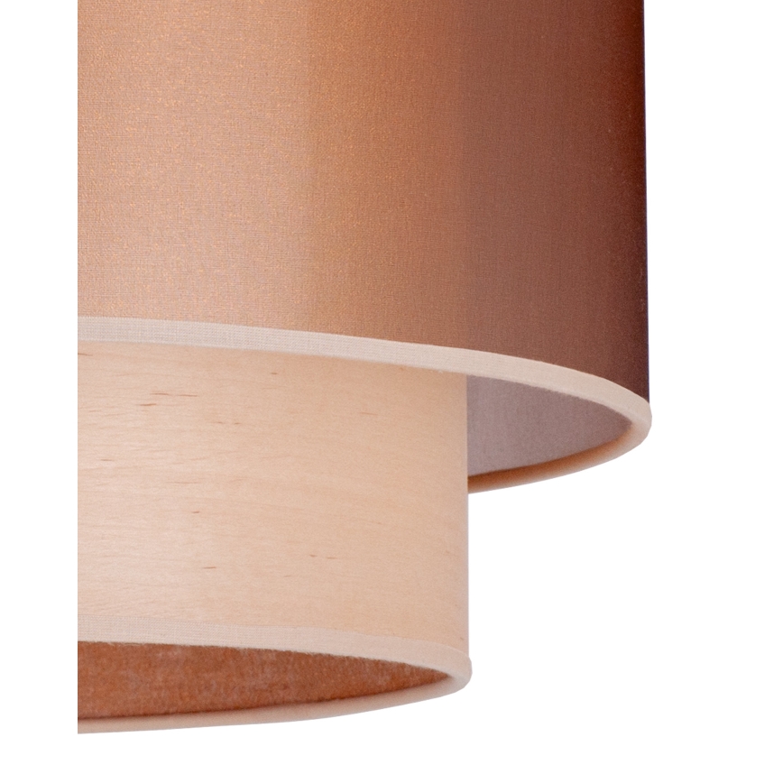 Duolla - Suspension filaire WOOD BOHO 1xE27/15W/230V d. 45 cm cuivre/beige