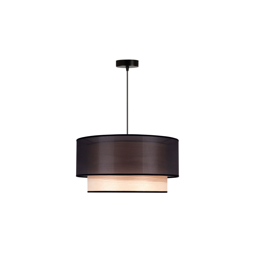 Duolla - Suspension filaire WOOD BOHO 1xE27/15W/230V d. 45 cm noir/beige