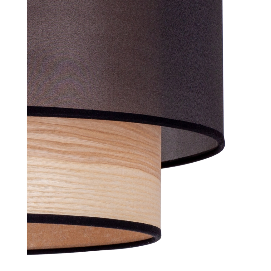 Duolla - Suspension filaire WOOD BOHO 1xE27/15W/230V d. 45 cm noir/beige