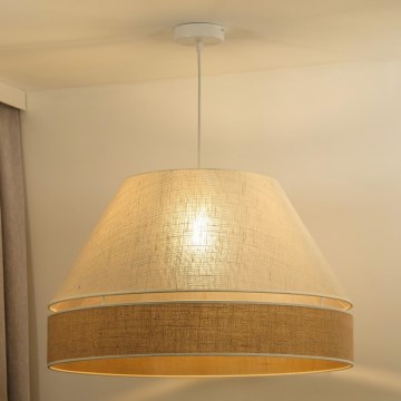 Duolla - Suspension filaire YUTE AVIGNON 1xE27/15W/230V d. 60 cm crème/beige