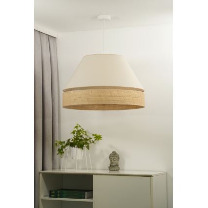 Duolla - Suspension filaire YUTE AVIGNON 1xE27/15W/230V d. 60 cm crème/beige