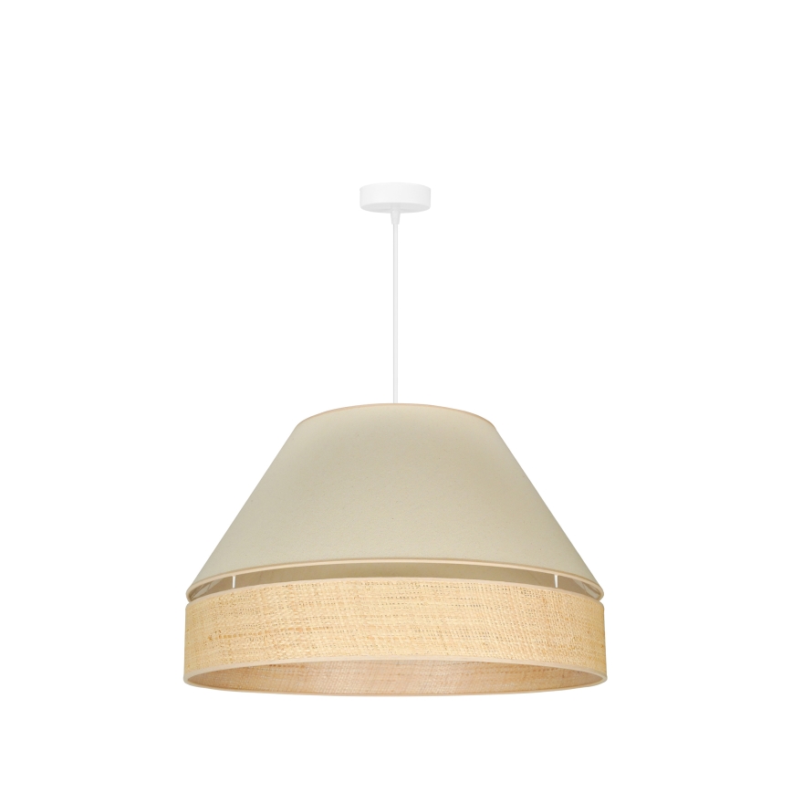 Duolla - Suspension filaire YUTE AVIGNON 1xE27/15W/230V d. 60 cm crème/beige