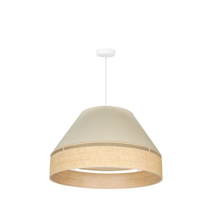 Duolla - Suspension filaire YUTE AVIGNON 1xE27/15W/230V d. 60 cm crème/beige