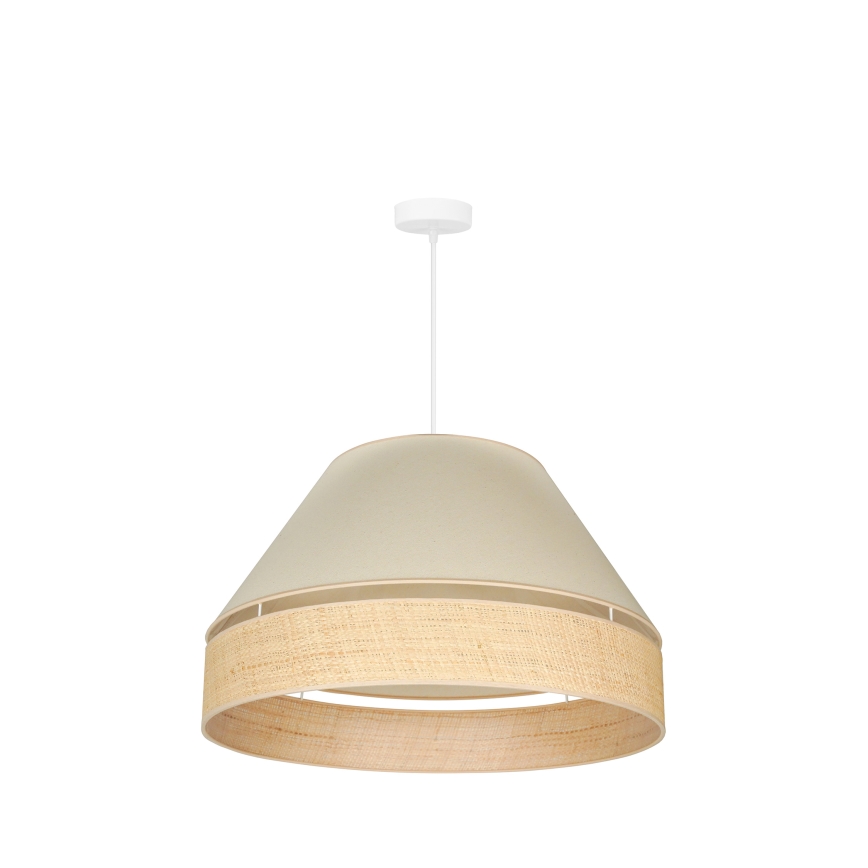 Duolla - Suspension filaire YUTE AVIGNON 1xE27/15W/230V d. 60 cm crème/beige