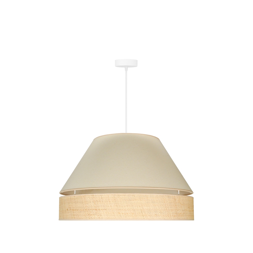 Duolla - Suspension filaire YUTE AVIGNON 1xE27/15W/230V d. 60 cm crème/beige