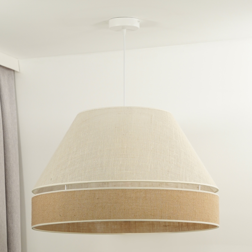 Duolla - Suspension filaire YUTE AVIGNON 1xE27/15W/230V d. 60 cm gris/marron