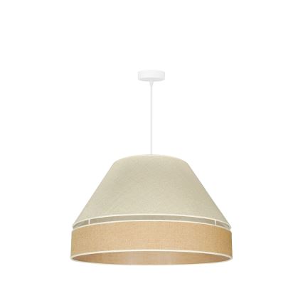 Duolla - Suspension filaire YUTE AVIGNON 1xE27/15W/230V d. 60 cm gris/marron