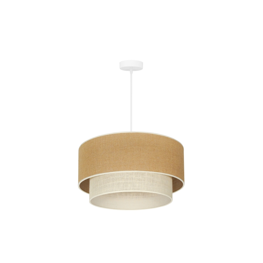 Duolla - Suspension filaire YUTE BOHO 1xE27/15W/230V d. 45 cm marron/crème