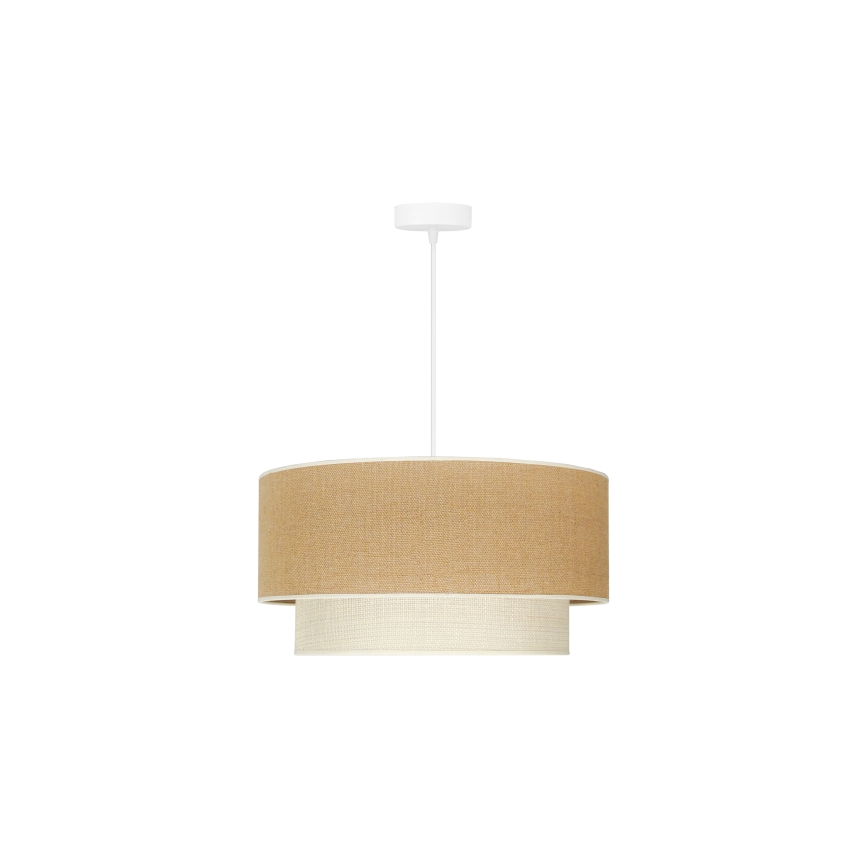 Duolla - Suspension filaire YUTE BOHO 1xE27/15W/230V d. 45 cm marron/crème