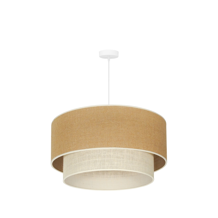 Duolla - Suspension filaire YUTE BOHO 3xE27/15W/230V d. 60 cm marron/crème