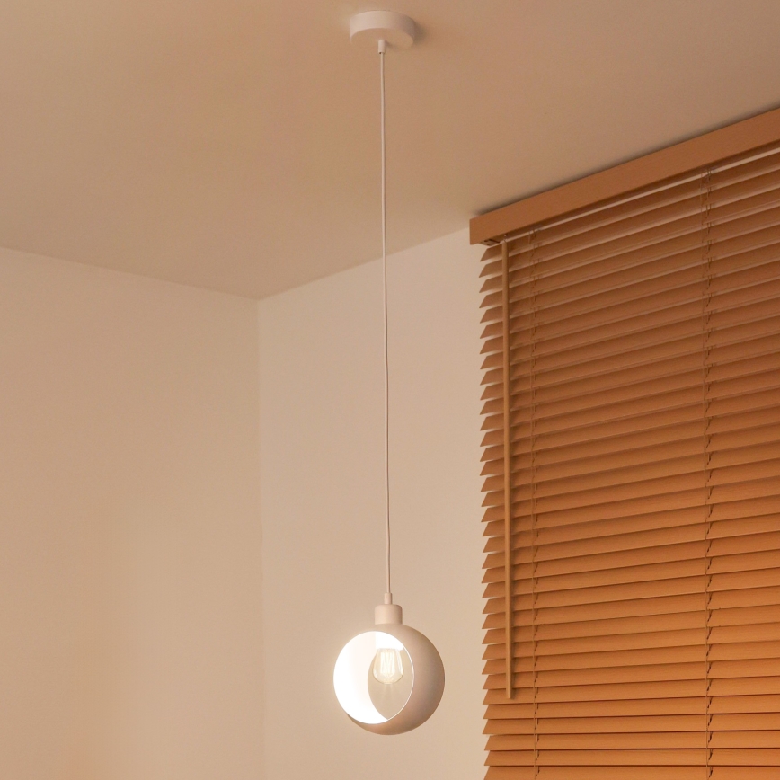 Duolla - Suspension sur câble IRONLINE 1xE27/15W/230V blanche