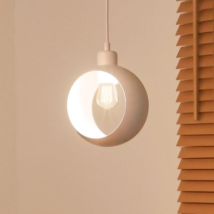Duolla - Suspension sur câble IRONLINE 1xE27/15W/230V blanche