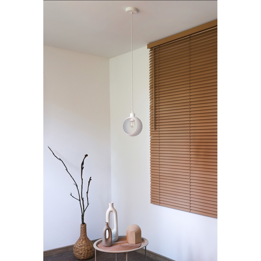 Duolla - Suspension sur câble IRONLINE 1xE27/15W/230V blanche