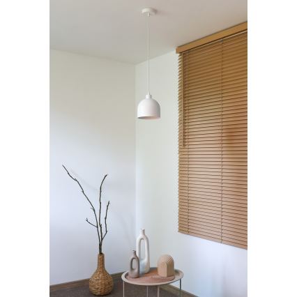 Duolla - Suspension sur câble IRONLINE 1xE27/15W/230V Ø 17 cm blanc