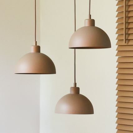 Duolla - Suspension sur câble IRONLINE 3xE27/15W/230V beige