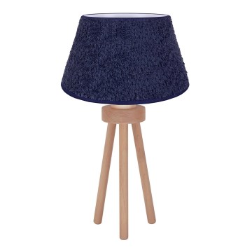 Duolla - Tafellamp BOUCLE 1xE27/15W/230V diameter 28 cm blauw/hout
