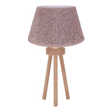 Duolla - Tafellamp BOUCLE 1xE27/15W/230V diameter 28 cm bruin/hout