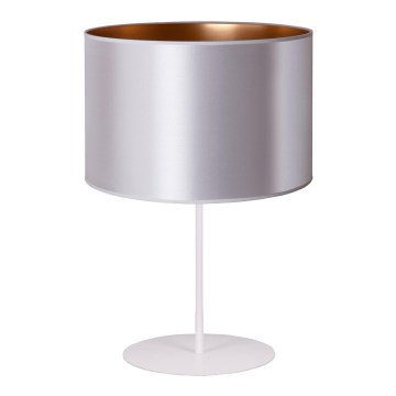 Duolla - Tafellamp CANNES 1xE14/15W/230V diameter 20 cm zilver/koper/wit