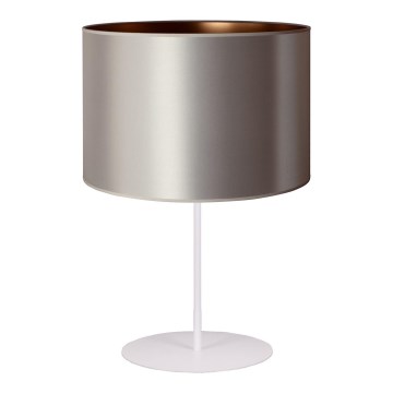 Duolla - Tafellamp CANNES 1xE14/15W/230V diameter 20 cm zilver/koper/wit