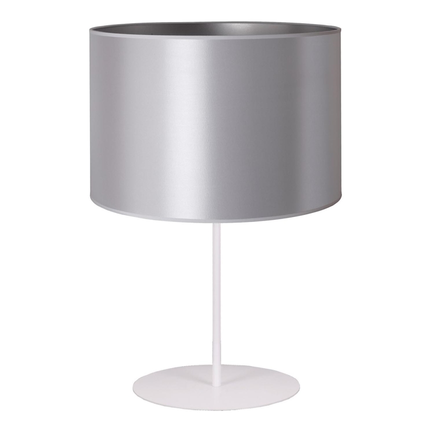 Duolla - Tafellamp CANNES 1xE14/15W/230V diameter 20 cm zilver/wit