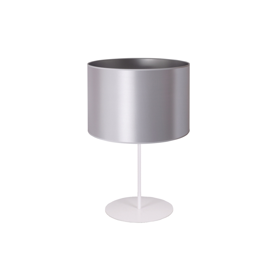 Duolla - Tafellamp CANNES 1xE14/15W/230V diameter 20 cm zilver/wit