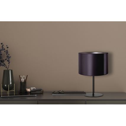 Duolla - Tafellamp CANNES 1xE14/15W/230V diameter 20 cm zwart/zilver