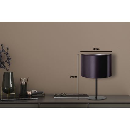 Duolla - Tafellamp CANNES 1xE14/15W/230V diameter 20 cm zwart/zilver