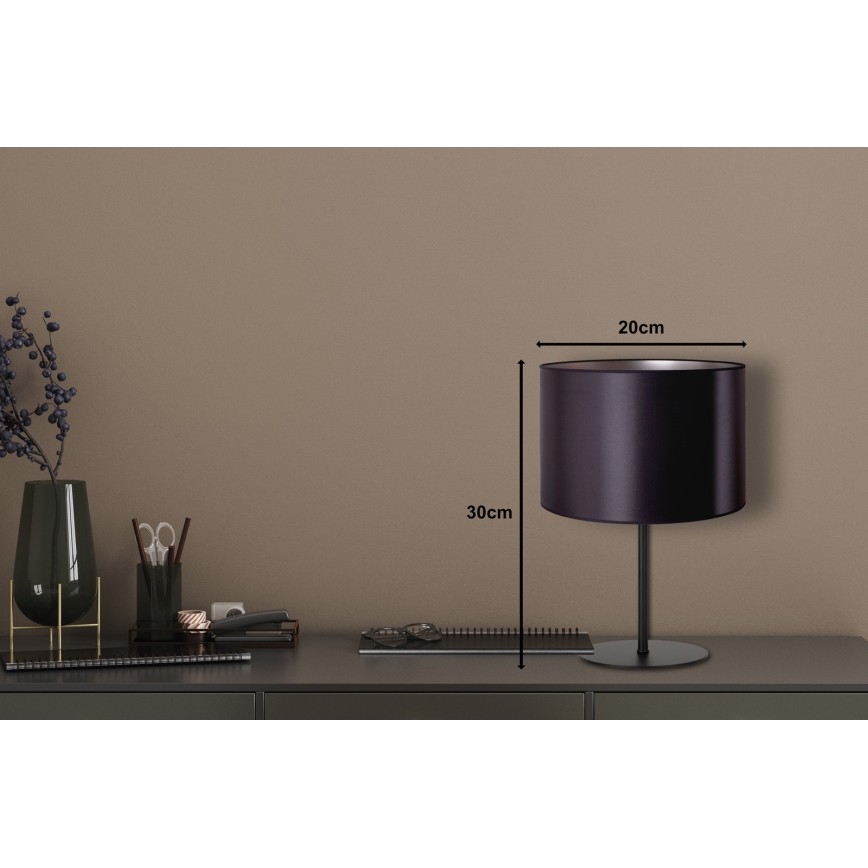 Duolla - Tafellamp CANNES 1xE14/15W/230V diameter 20 cm zwart/zilver