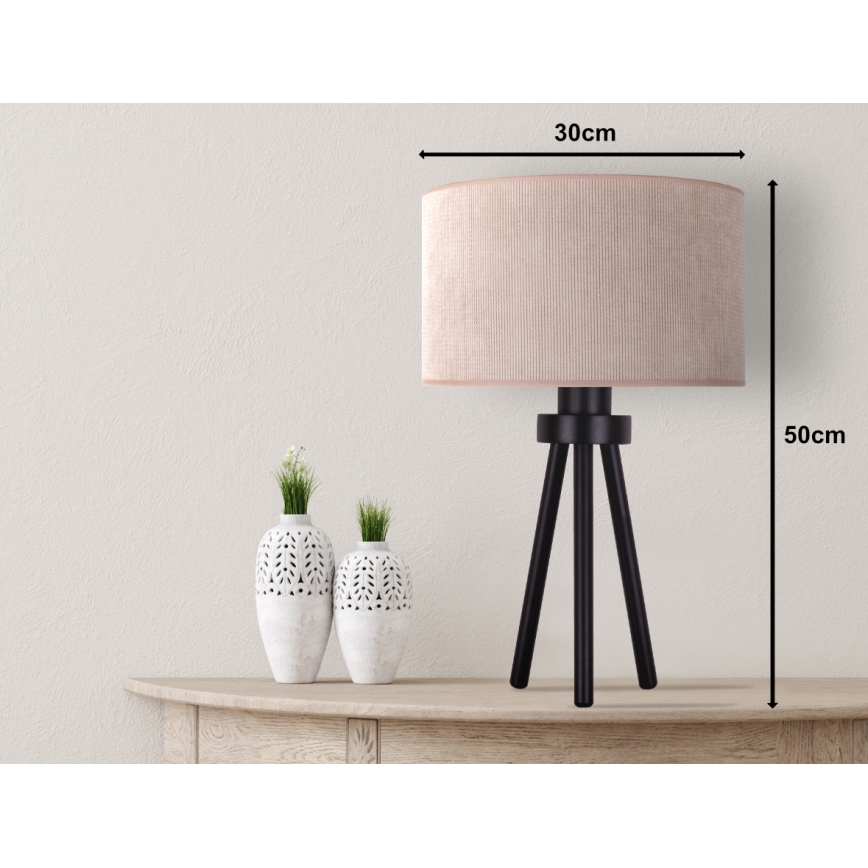 Duolla - Tafellamp LYON 1xE27/15W/230V diameter 30 cm beige