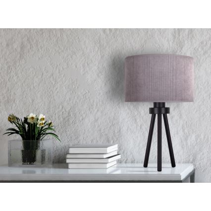 Duolla - Tafellamp LYON 1xE27/15W/230V diameter 30 cm grijs